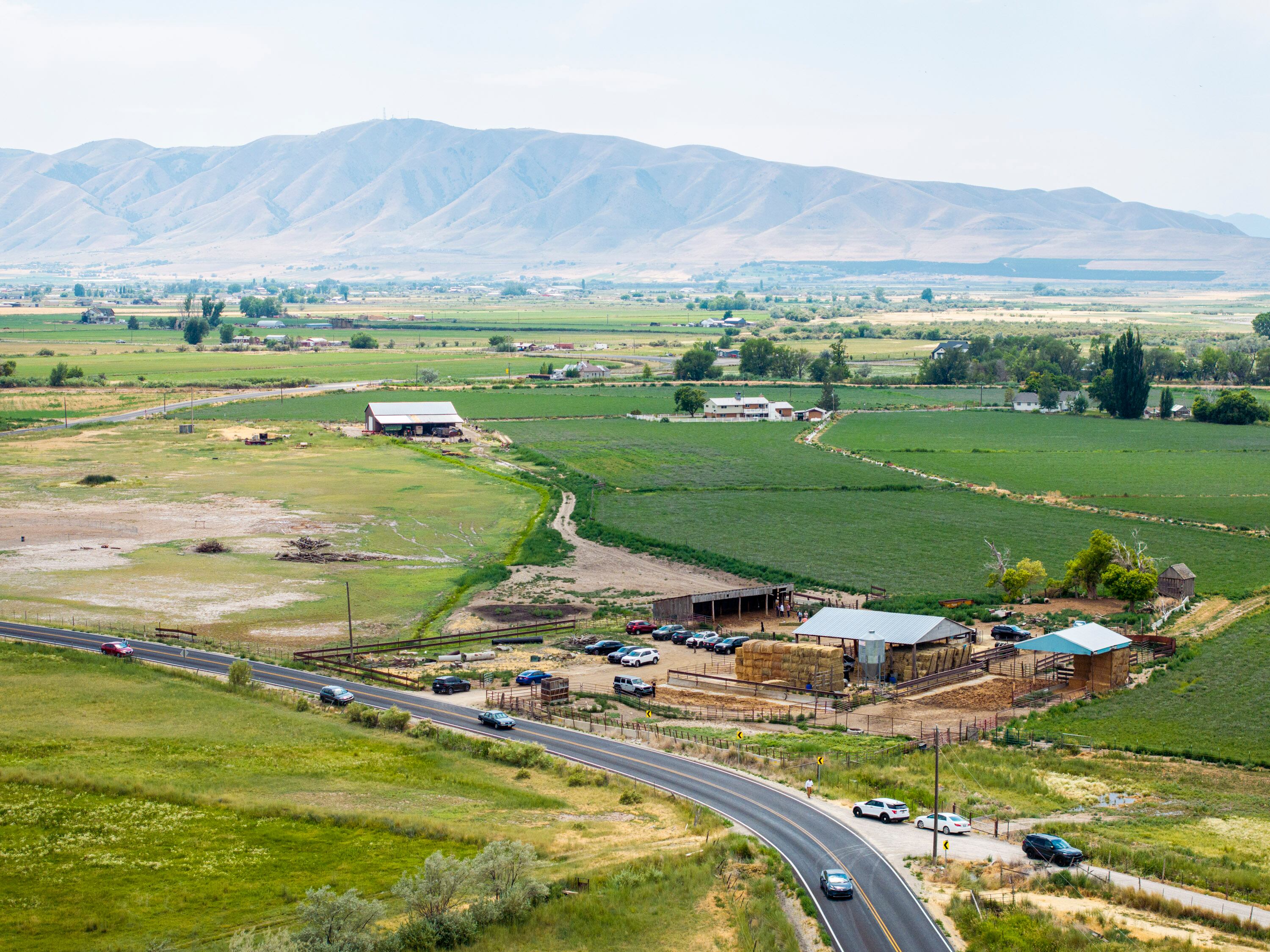 A farm in Palmyra is pictured after a press conference was held there on Tuesday, about efforts to safeguard Utah’s land, liberty and strategic interests from foreign influence.