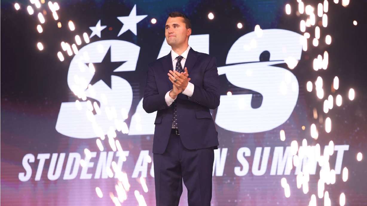 Turning Point USA's Charlie Kirk, the organization’s founder and president, speaks at Turning Point USA’s largest-ever Student Action Summit in Tampa, Fla., on July 11.