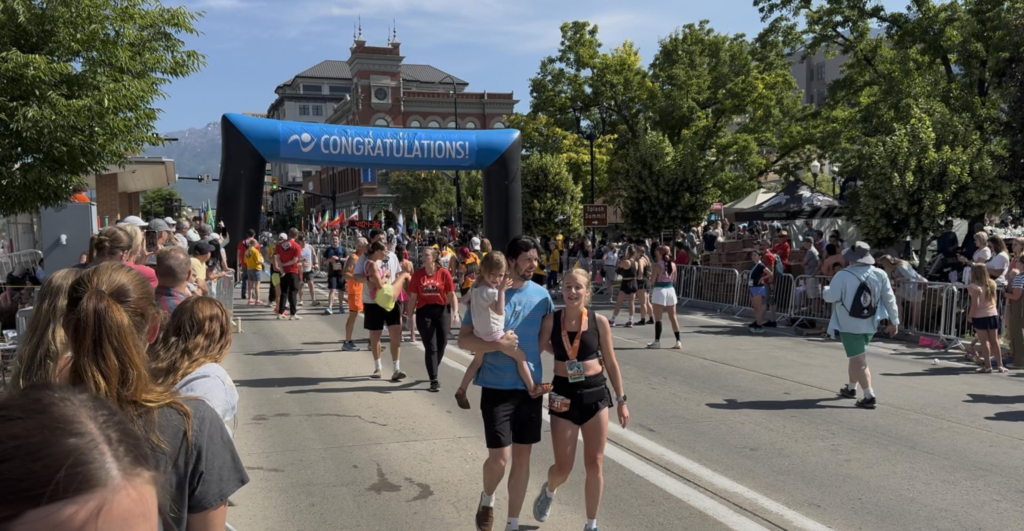 Participants finish the Utah Valley Marathon in 2024. After new guidelines were released by the Boston Athletic Association, the Utah marathon has announced an adjusted course to allow runners to qualify for the Boston Marathon without time penalties.