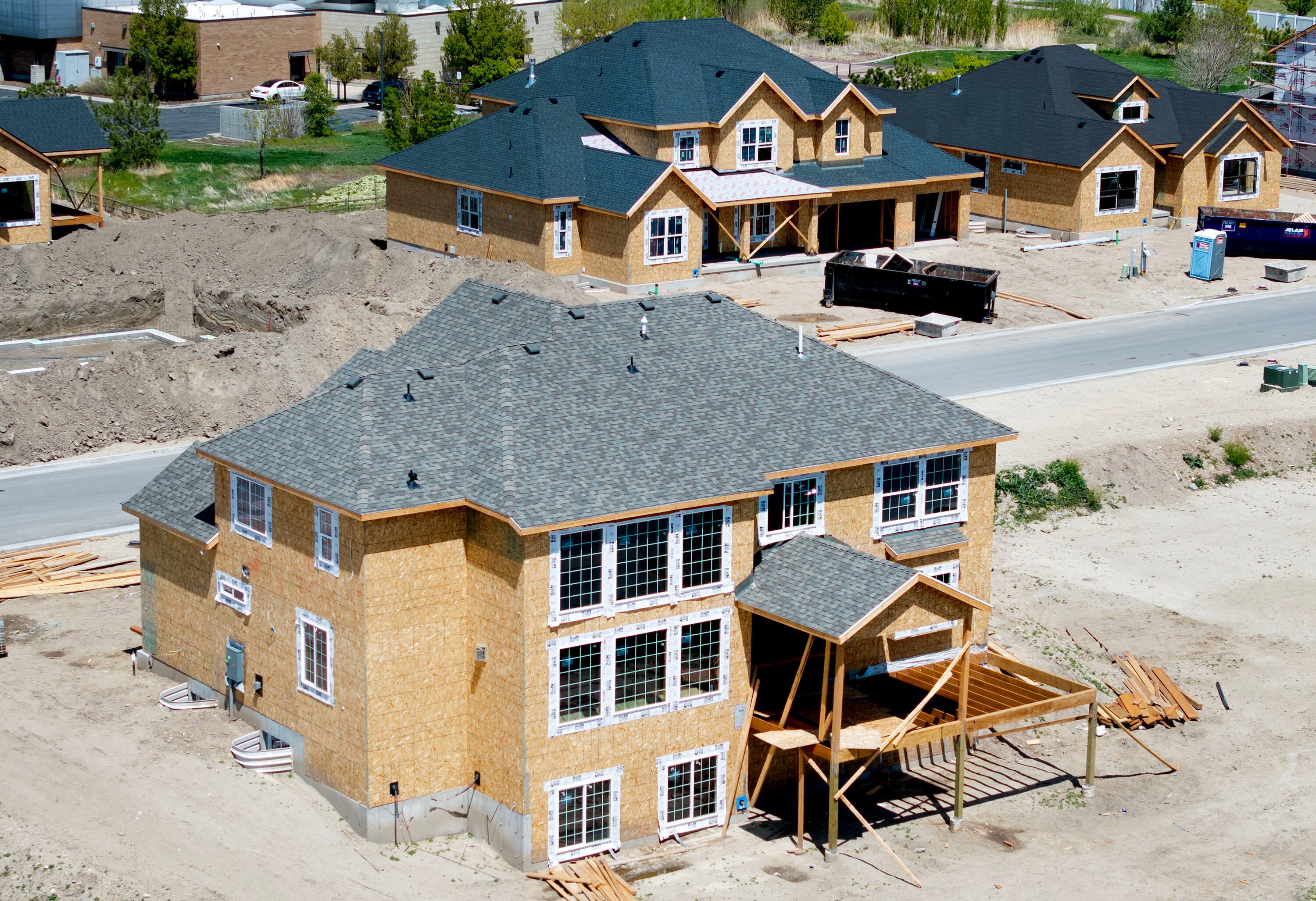 Homes under construction in Draper on May 1. Despite slow construction and high median home prices, Utah is one of the top states in the country for new home builds, according to a just-released study from Construction Coverage.