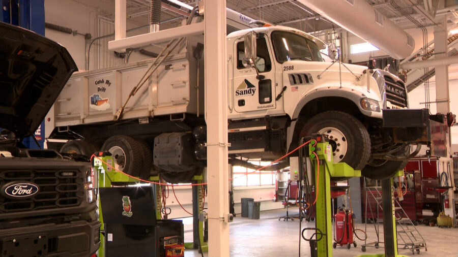 Sandy unveils new fleet maintenance garage after 2017 fire burned old facility