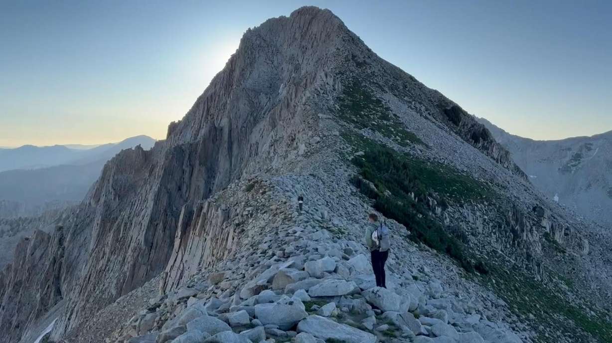 Spanish Fork teen Maverick Dustin descends Pfeifferhorn. At 16 years old, Dustin became the youngest person to complete the Wasatch Ultimate Ridge Linkup, a 36-mile course that follows the ridge surrounding Little Cottonwood Canyon, on July 12.
