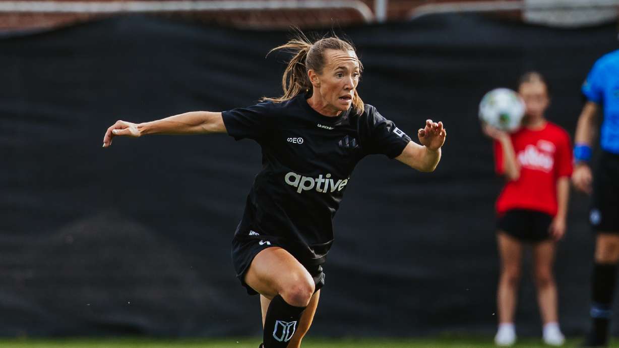 Utah United's McKenzie Evans-Tostado is a full-time personal trainer and mother of 3 who started seven of nine matches for Utah United, scored four goals and delivered the game-winning assist in the USL W semifinal to help Utah United to a league championship final in its first season.