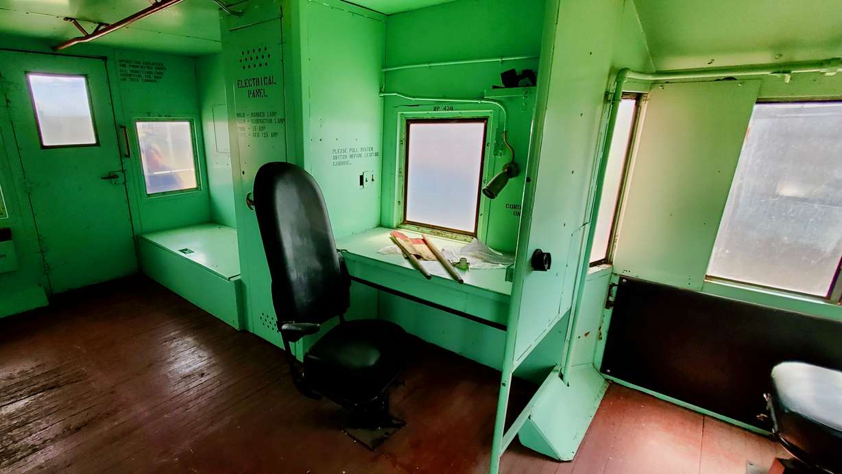 The Utah State Railroad Museum in Ogden has acquired a Western Pacific caboose, shown here, and it will be opened to the public for viewing on Saturday.