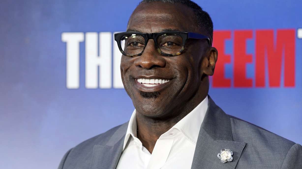 FILE - Former NFL football player and sports analyst Shannon Sharpe poses at a special screening of the Netflix documentary film "The Redeem Team," Sept. 22, 2022, at Netflix Tudum Theater in Los Angeles.