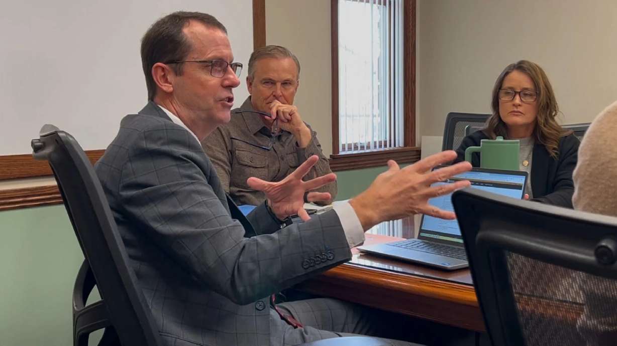 Washington County School District Business Administrator Brent Bills speaks in a board meeting in St. George, Jan. 27. Bills said on Monday the district lost access to over $1 million in federal funding for the 2025-2026 school year.