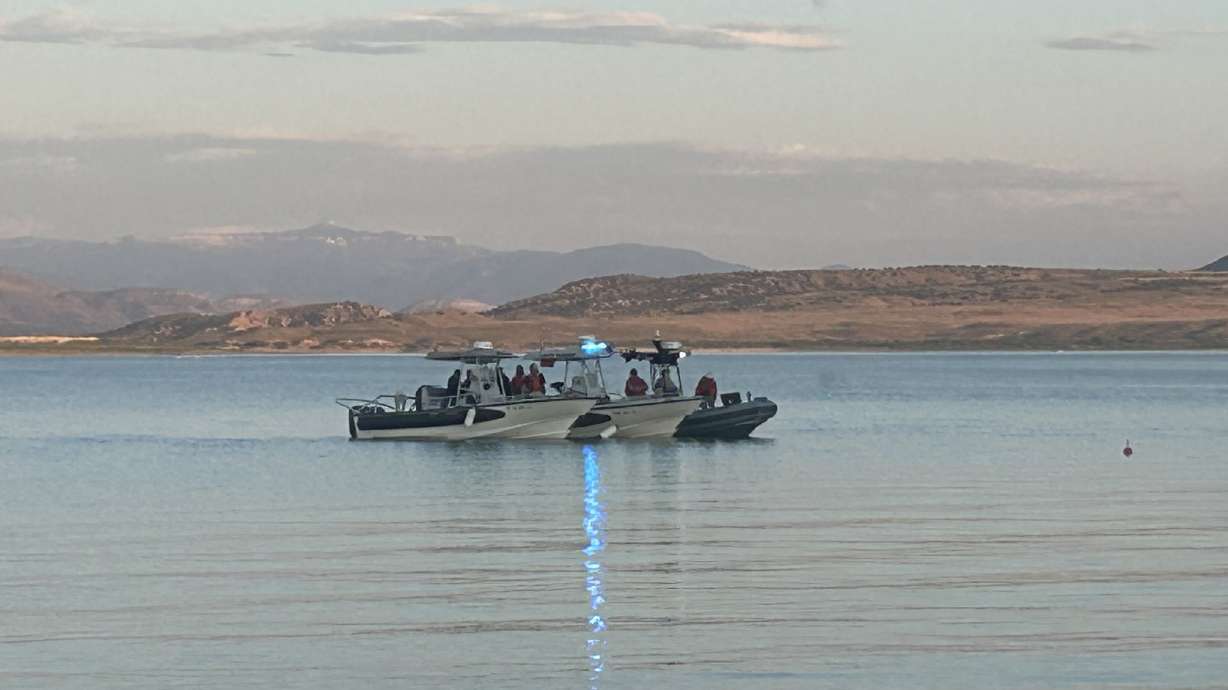 A Utah DNR Division of Law Enforcement patrol at Yuba State Park Reservoir, Saturday. The body of a 39-year-old Salt Lake County man who went missing was recovered Saturday night.