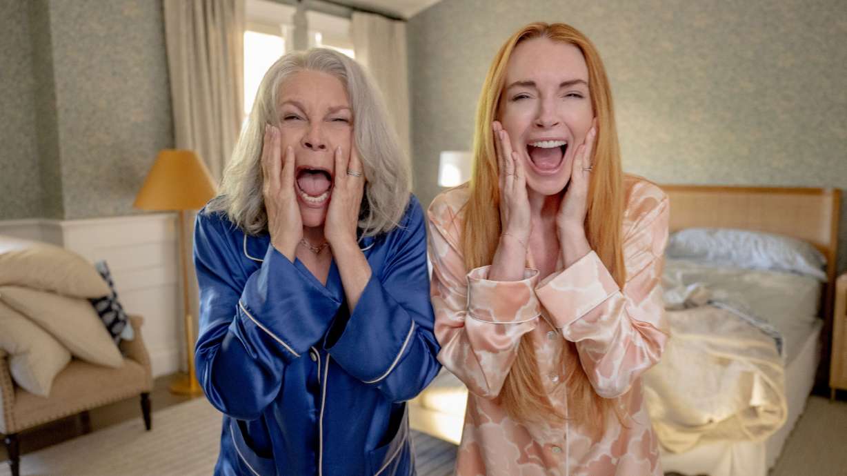 Jamie Lee Curtis and Lindsay Lohan in "Freakier Friday."