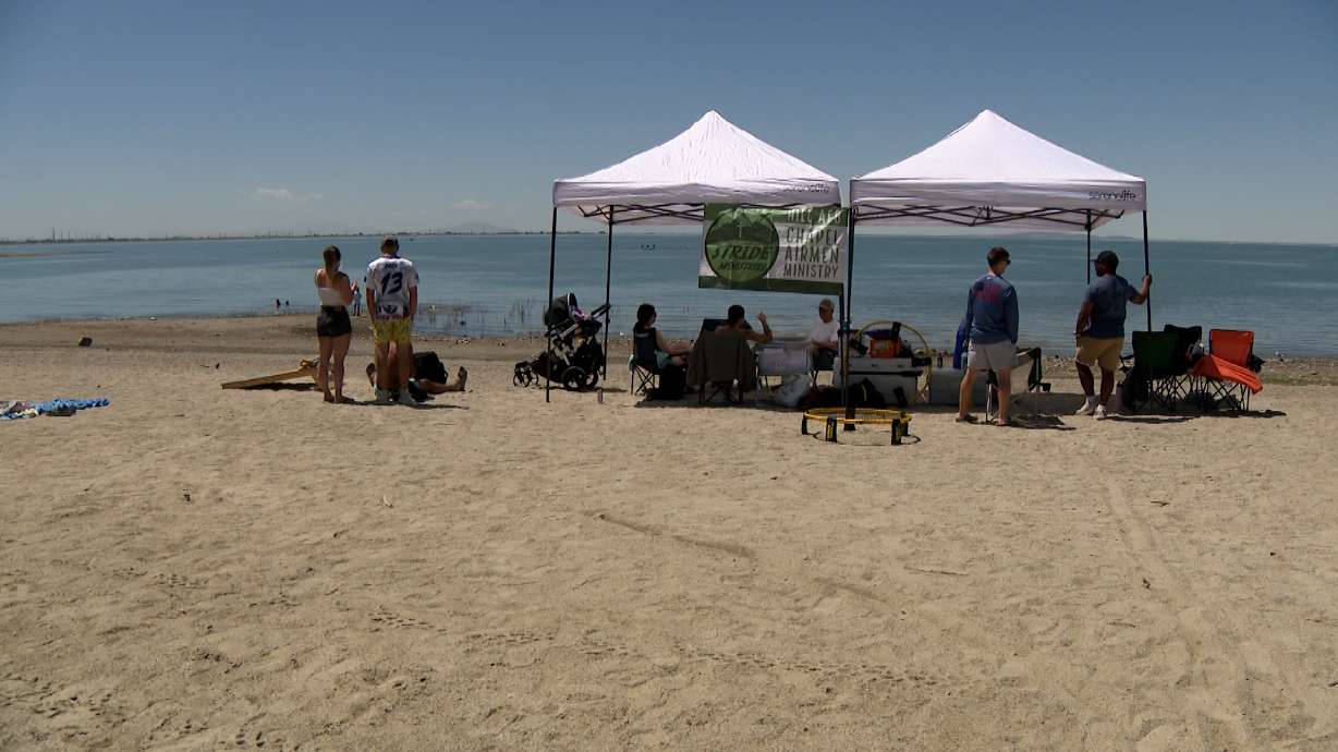 The shore of Willard Bay is pictured on July 7. The reservoir is down because of a construction project, but Utah's overall reservoir system is now down 12 percentage points from last month.