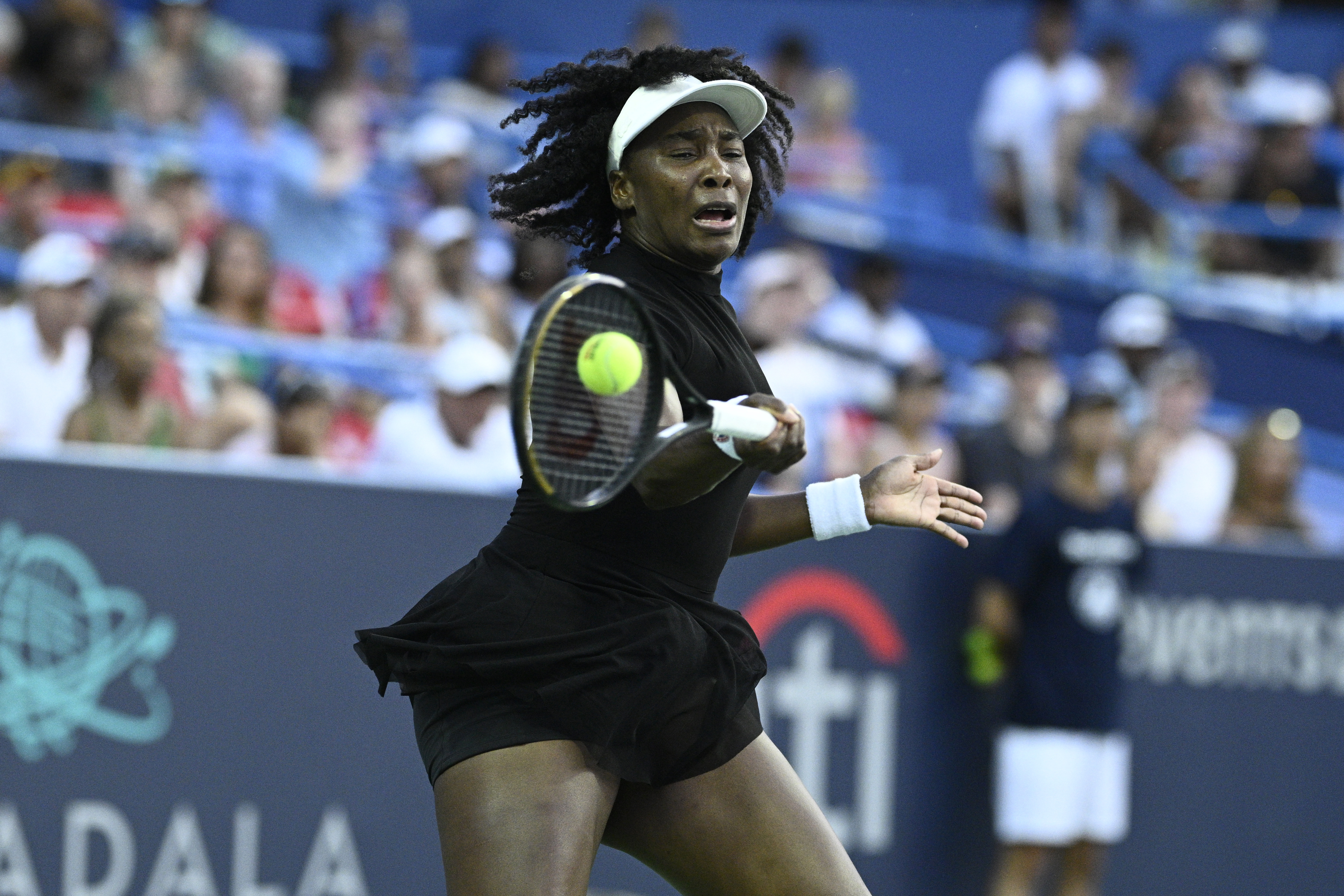 Venus Williams' bid for her first winning streak since 2019 ends in a loss to Magdalena Frech in DC