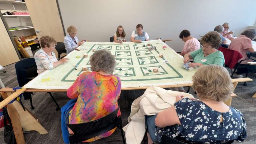 Utah quilters connect with their pioneer heritage while volunteering in Salt Lake City.