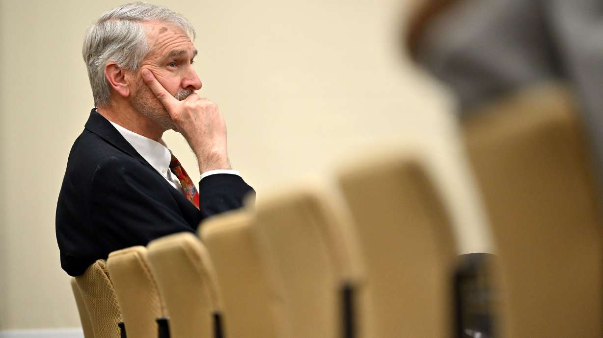 Utah County Clerk Aaron Davidson listens to a hearing at the Capitol in Salt Lake City on Feb. 3. Davidson announced Utah County will place its controversial "fast cast voting" system on hold for the upcoming municipal primary elections.