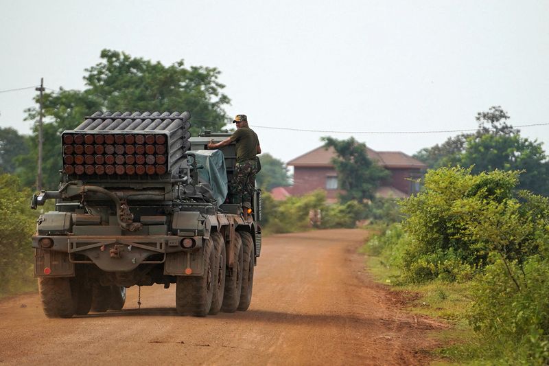 Cambodian military personnel in Oddar Meanchey, Cambodia, Friday. President Donald Trump said on Saturday Thailand and Cambodia had agreed to hold immediate ceasefire talks after three days of fighting along their border.