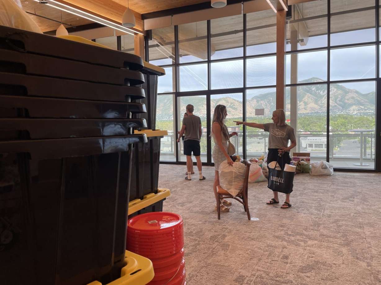 Millcreek is overwhelmed with physical donations for the Willow Glen Apartment fire victims, as seen on Sunday. The city is now asking for monetary donations.