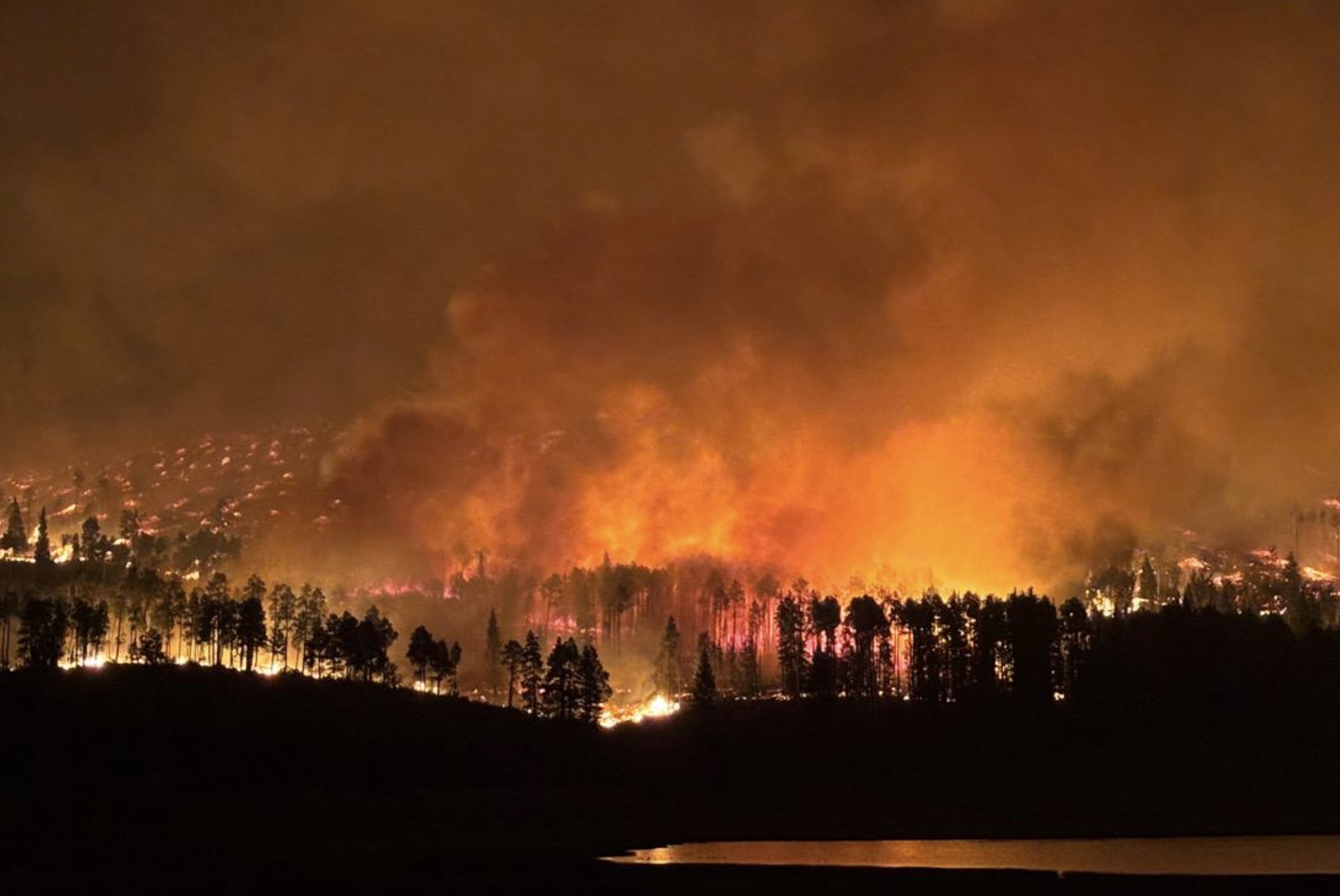 The Monroe Canyon Fire burns in Sevier County on July 25. The fire ballooned in size over a week of strong winds across central Utah this summer.
