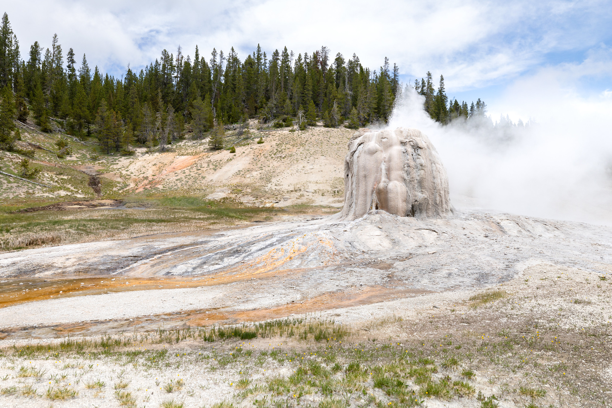 A 17-year-old boy suffered "significant" burns near Lone Star Geyser in Yellowstone National Park on Monday, park officials said.