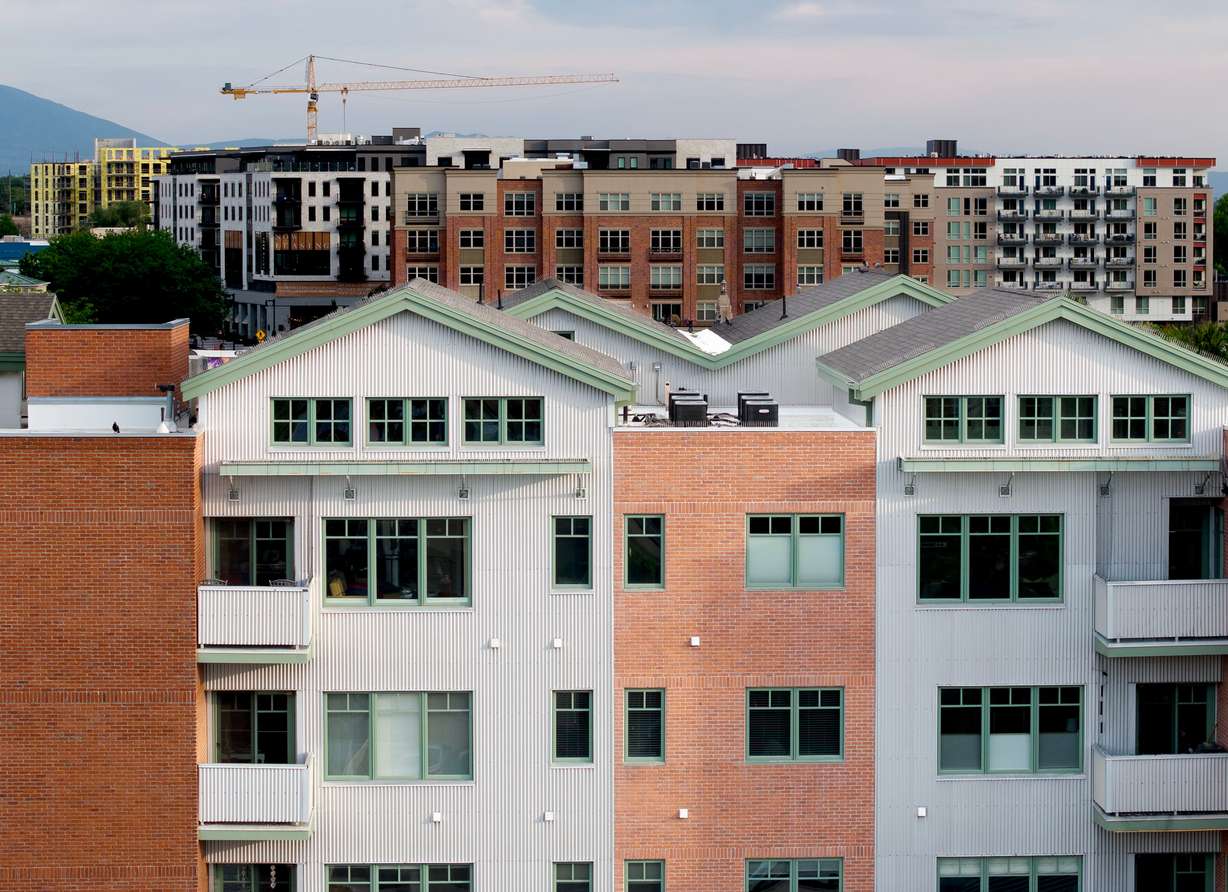 Condominiums and apartments are pictured in Sugar House, July 1.