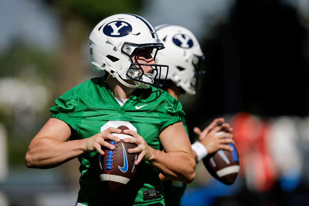 BYU quarterback McCae Hillstead as the Cougars open training camp, Wednesday, July 30, 2025 in Provo, Utah.