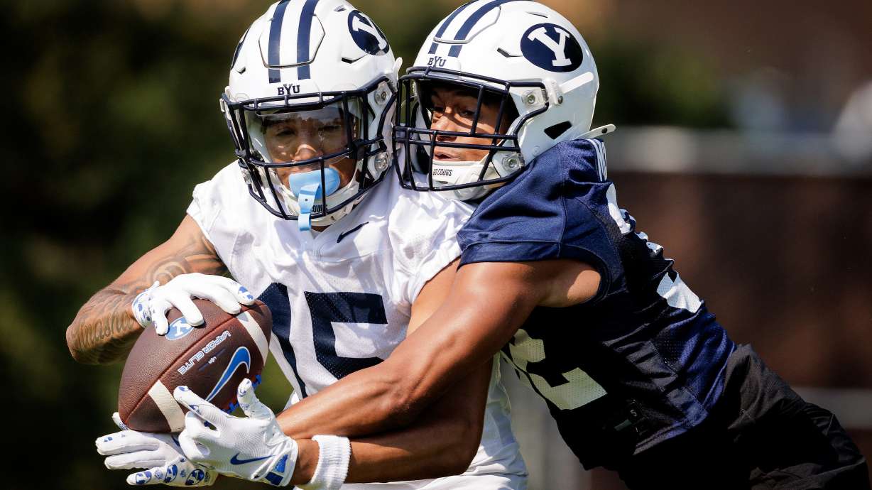 BYU football as the Cougars open training camp, Wednesday, July 30, 2025 in Provo, Utah.
