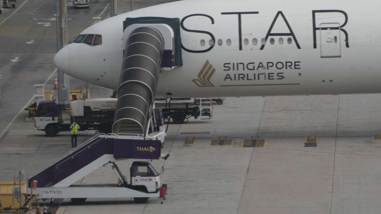 A Singapore Airlines aircraft that hit severe turbulence at Suvarnabhumi International Airport in Bangkok, Thailand, May 22, 2024. A Delta Air Lines flight that encountered severe turbulence Wednesday highlighted dangers of traveling through rough air.