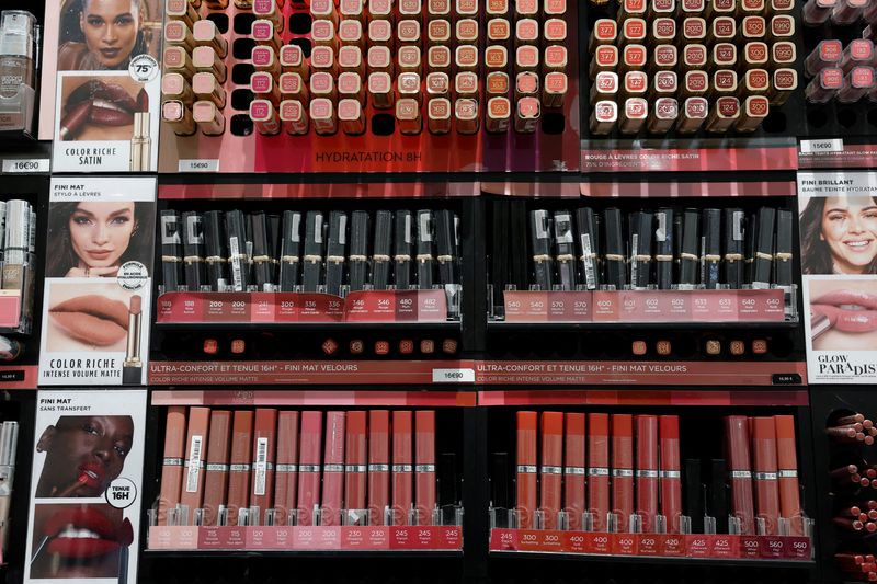 L'Oreal cosmetics in a store in Paris, France, April 3. The company is exploring use of the "First Sale" rule as a potential way to soften the impact of new U.S. tariffs imposed on Friday.