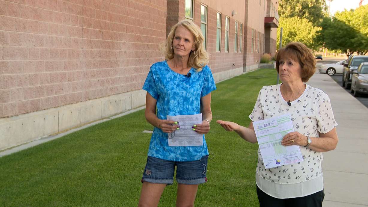 Jami Poppleton, left, and Kristie Bowcutt speak with KSL-TV on Thursday, July 31, 2025.