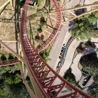 Have You Seen This? Backward view from Lagoon's Cannibal coaster