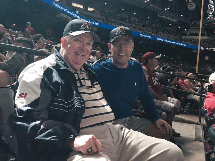 Longtime friends Frank Layden and Richard "Smitty" Smith.