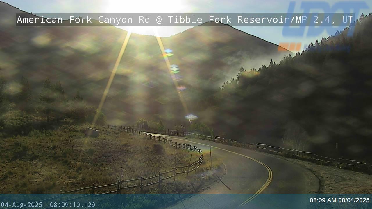 American Fork Canyon Road closed due to fire near Tibble Fork Reservoir