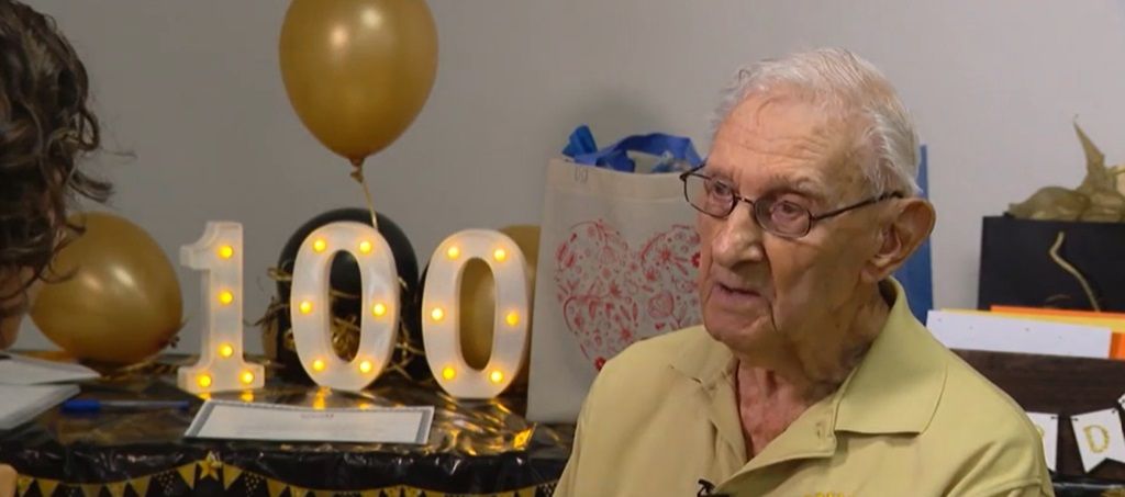 Mahlon Conaway celebrated his centennial birthday with close family and friends in Perry on Saturday.