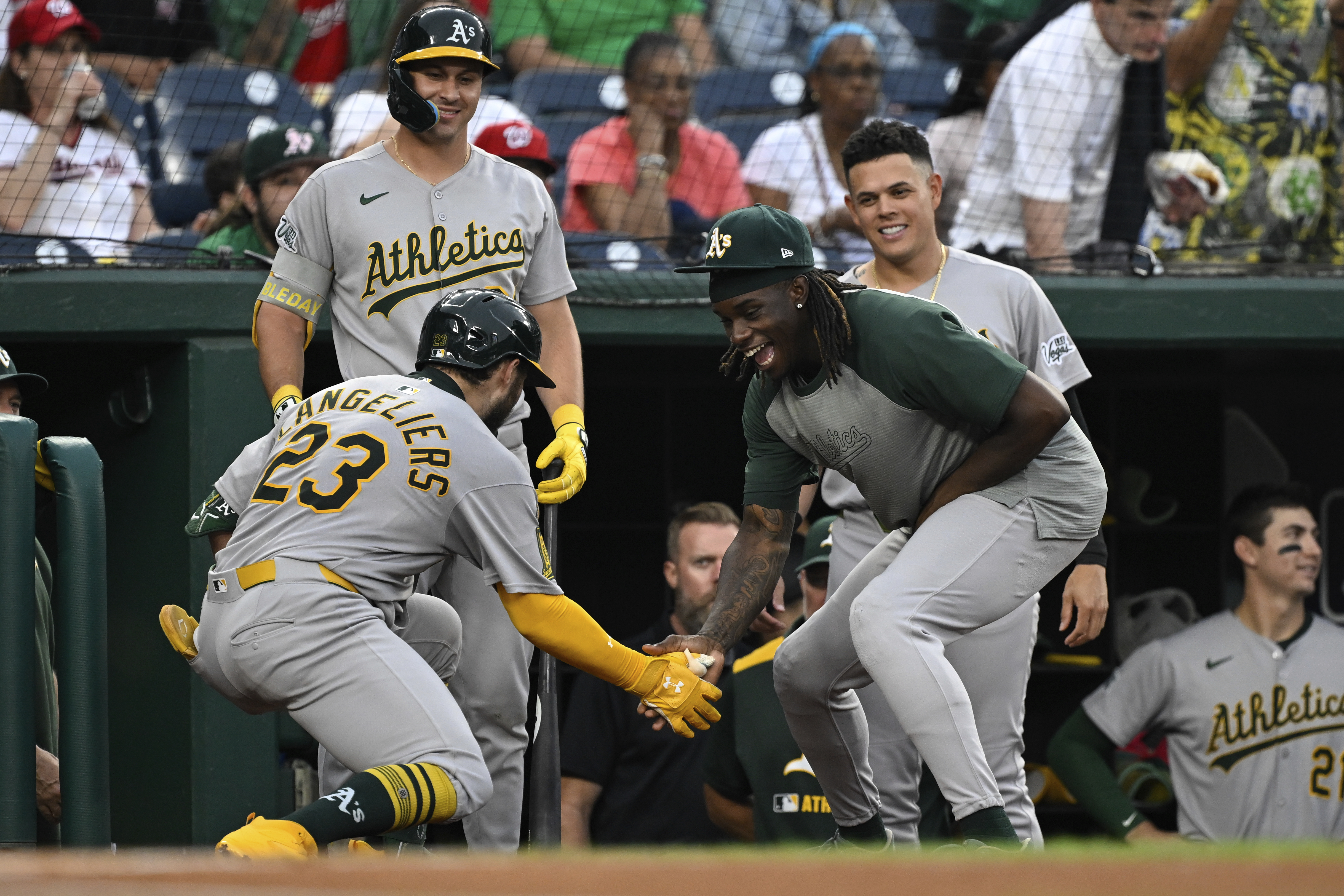 Athletics' Shea Langeliers join elite list of catchers with second 3-homer game