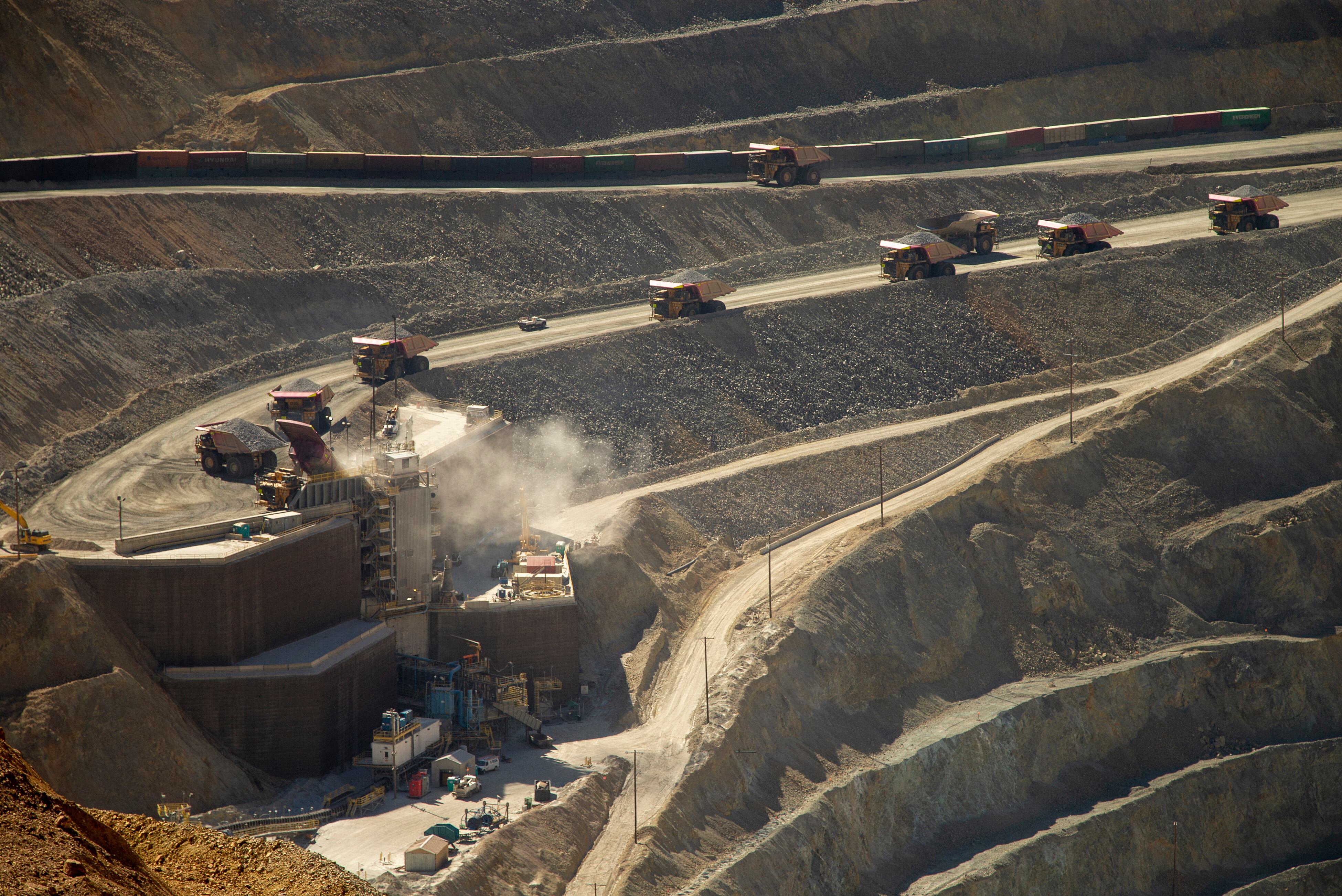 Work at the Bingham Canyon Mine on Sept. 18, 2018. The U.S. Geological Survey ranks Utah No. 11 nationally in metals production.