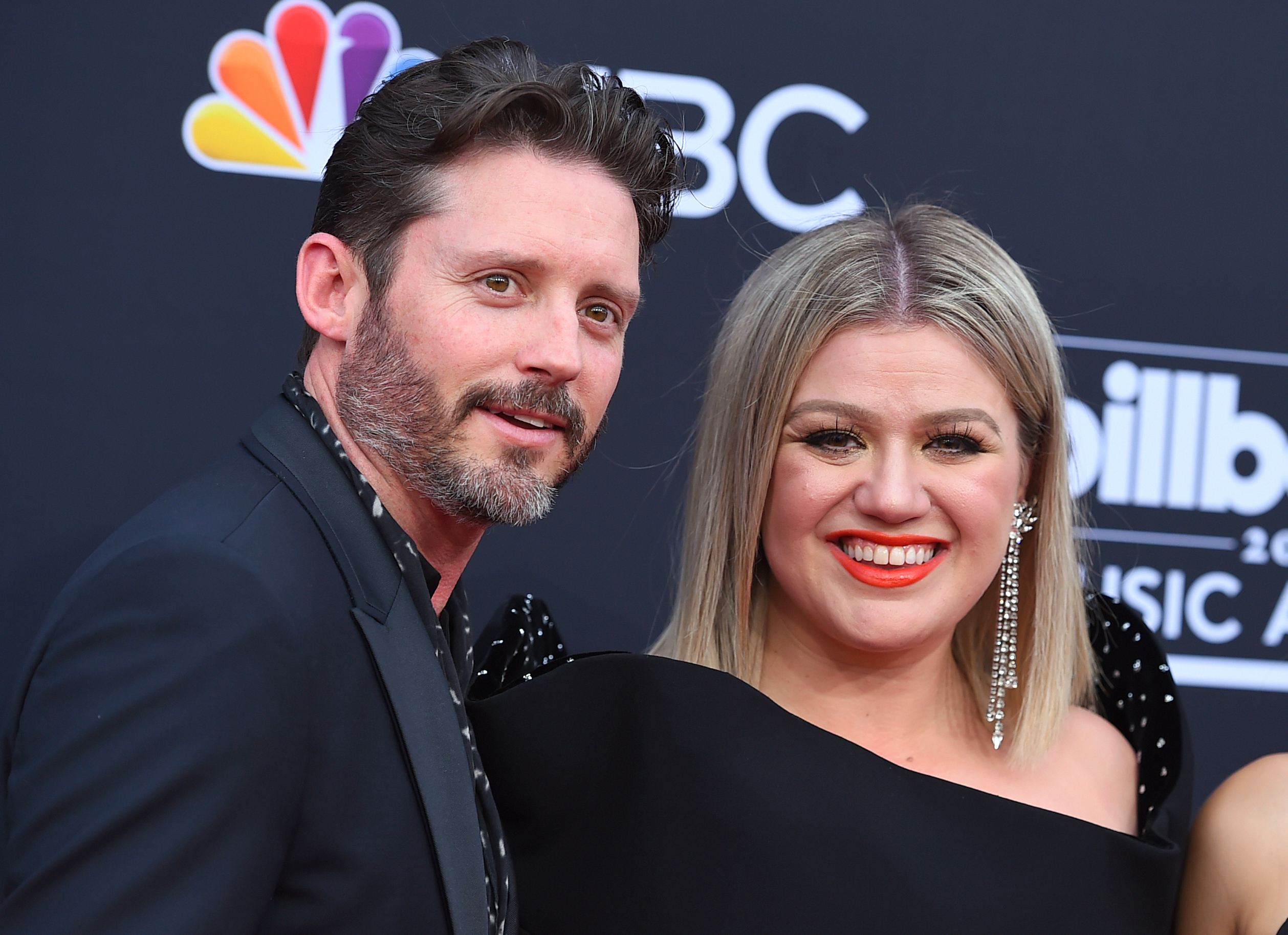 Brandon Blackstock and Kelly Clarkson appear at the Billboard Music Awards on May 20, 2018, in Las Vegas.