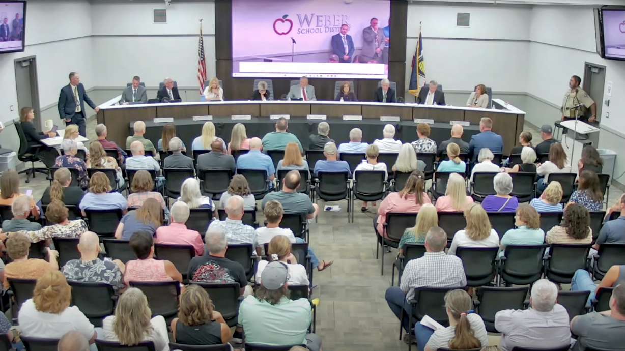 Weber School District held a hearing on its proposed tax increase for 2025-2026 on Wednesday, Aug. 6, 2025, in Washington Terrace. It's one of many Utah entities proposing increases.