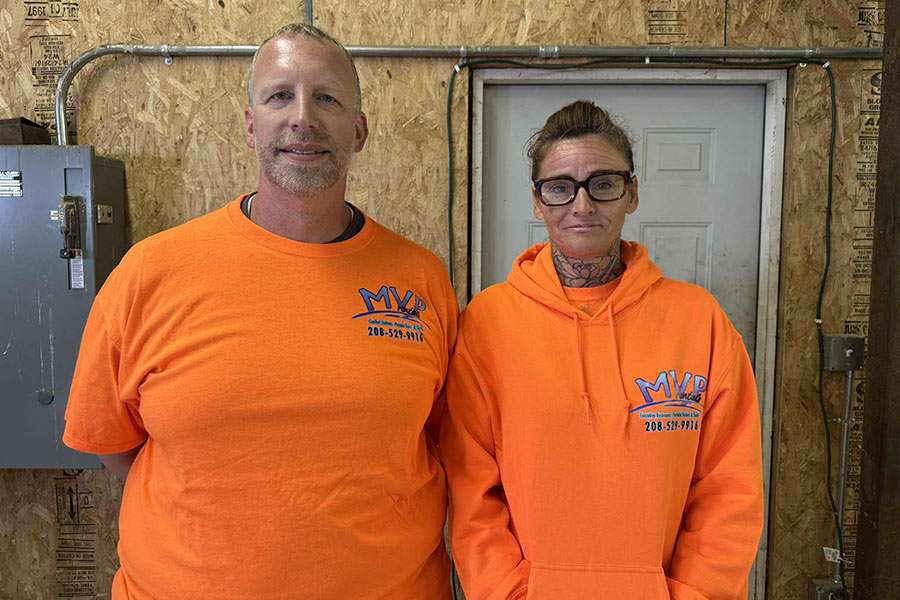 Brandon Farley and Tabitha La Fountaine Farley, Thursday. Tabitha Farley said she was grateful to MVP Rentals for training her to safely drive in case of an accident in front of her.