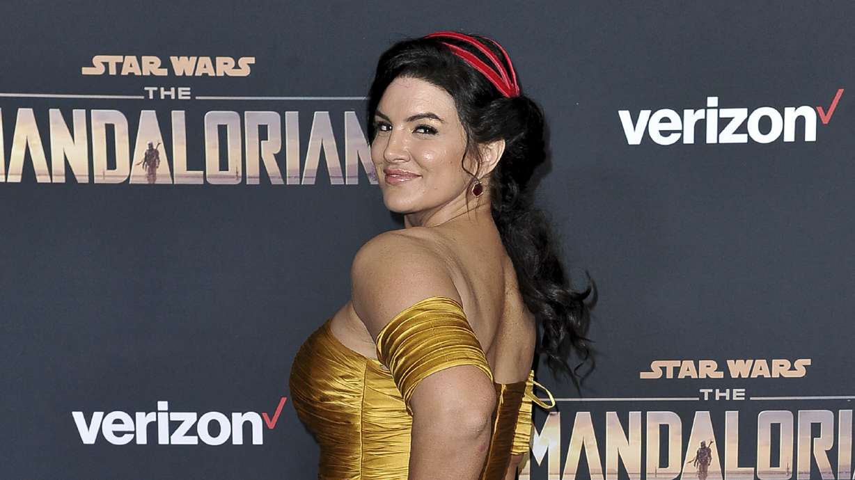 Gina Carano attends the premiere of "The Mandalorian" at El Capitan Theatre in Los Angeles, Nov. 13, 2019. Carano has settled her federal lawsuit against Lucasfilm and Walt Disney Co. over her claim that she was fired for her opinion.