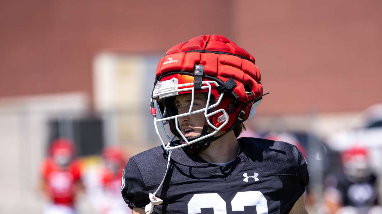 Sophomore defensive back Jackson Bennee goes through drills during Utah football's fall camp in Salt Lake City on Aug. 6, 2025.