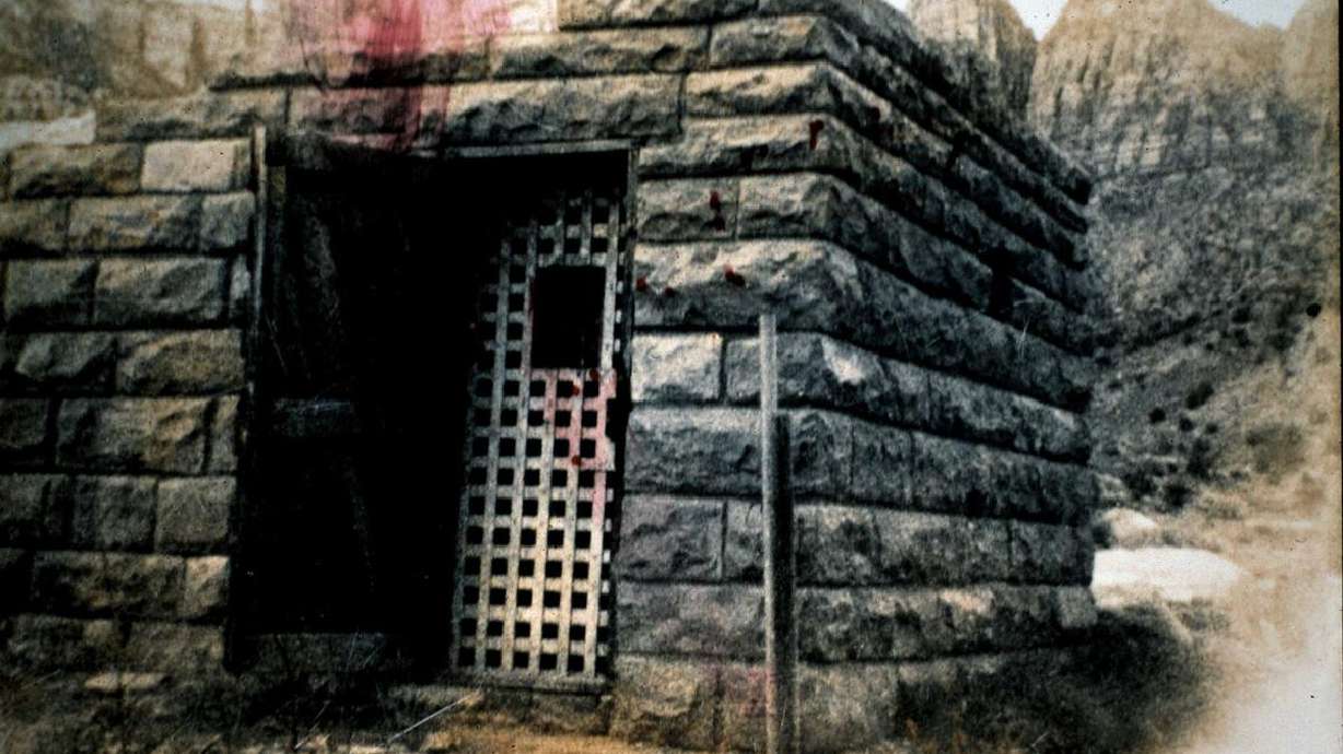 The Springdale jail was built in 1935 by the Civil Conservation Corps, which worked in Zion National Park, Springdale, circa 2008.