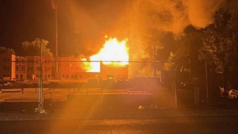 An apartment building taking shape off 18th Street in Ogden was destroyed in a blaze called in on Friday. It was the third major fire in the city since Aug. 3.