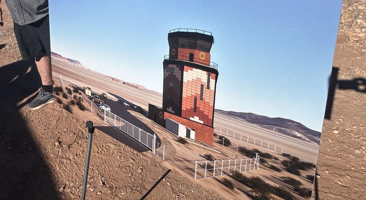 This rendering shows the new air traffic control tower to be built for the St. George Regional Airport, St. George, Monday.