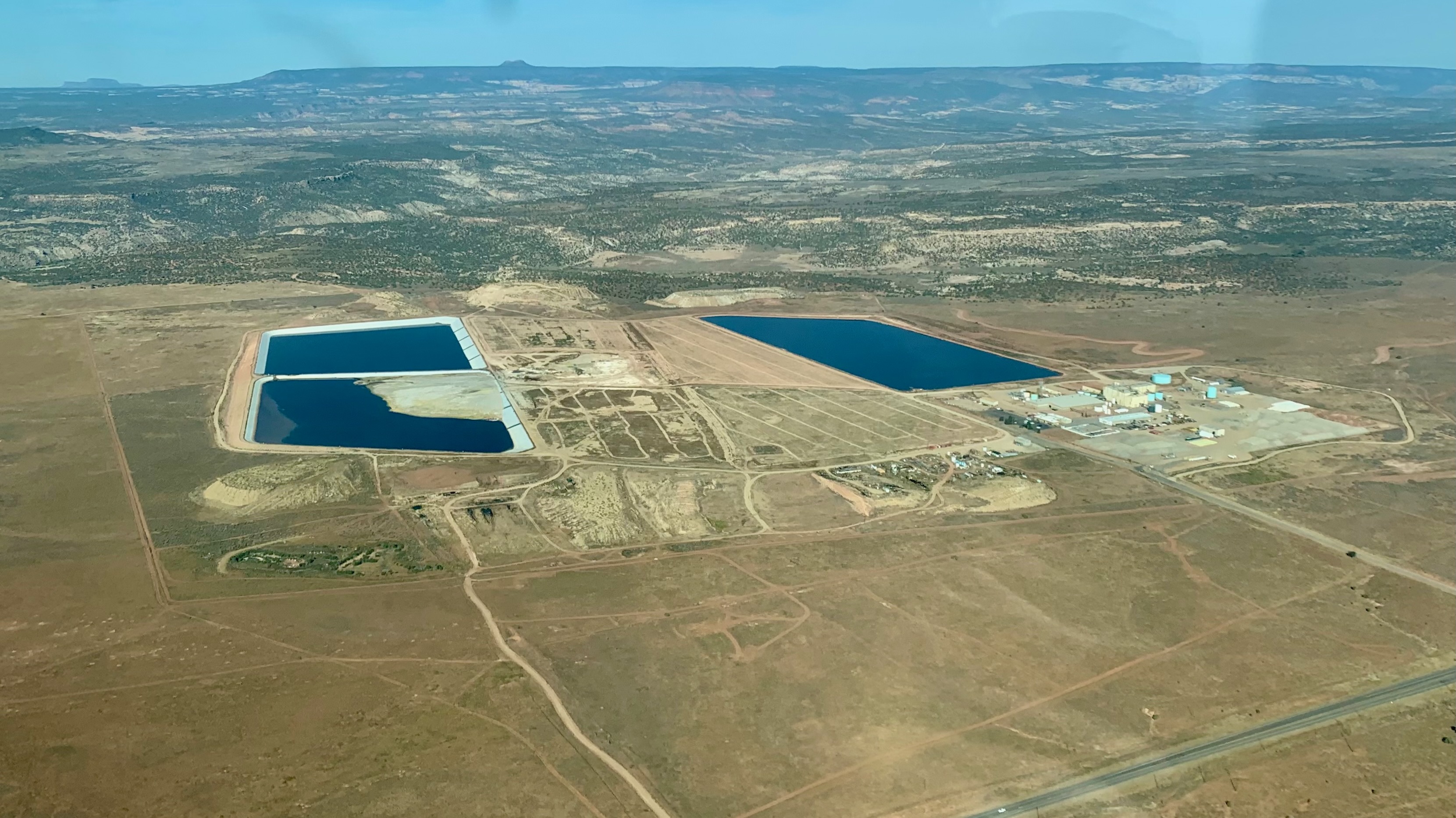 A coalition of environmental and Indigenous groups are joining calls against the White Mesa Mill near Blanding, which processes uranium. The mill is seen in an aerial photo from October 2024.