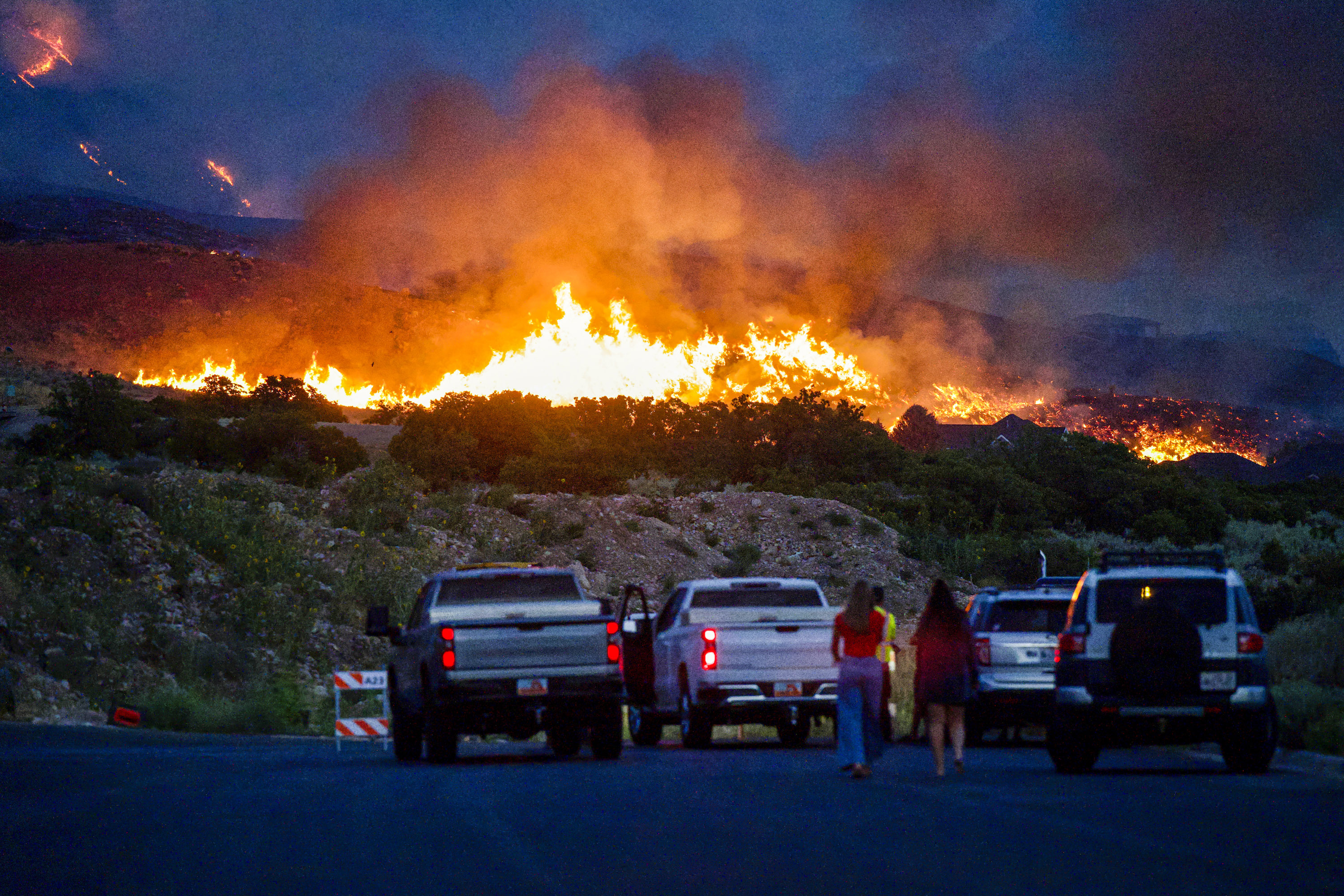 Flames reach backyards, but no structures lost in North Ogden fire, officials say