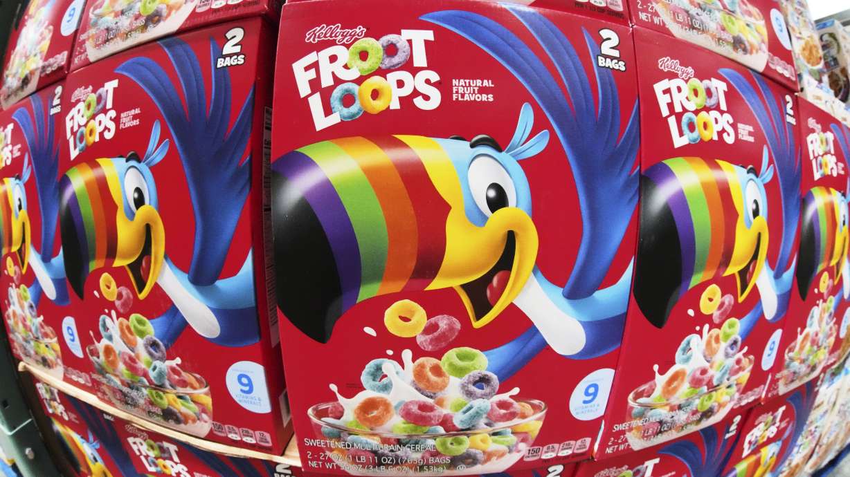 WK Kellogg Co. plans to remove artificial dyes from its breakfast cereals like Froot Loops in the next two and a half years, the company said on Thursday.