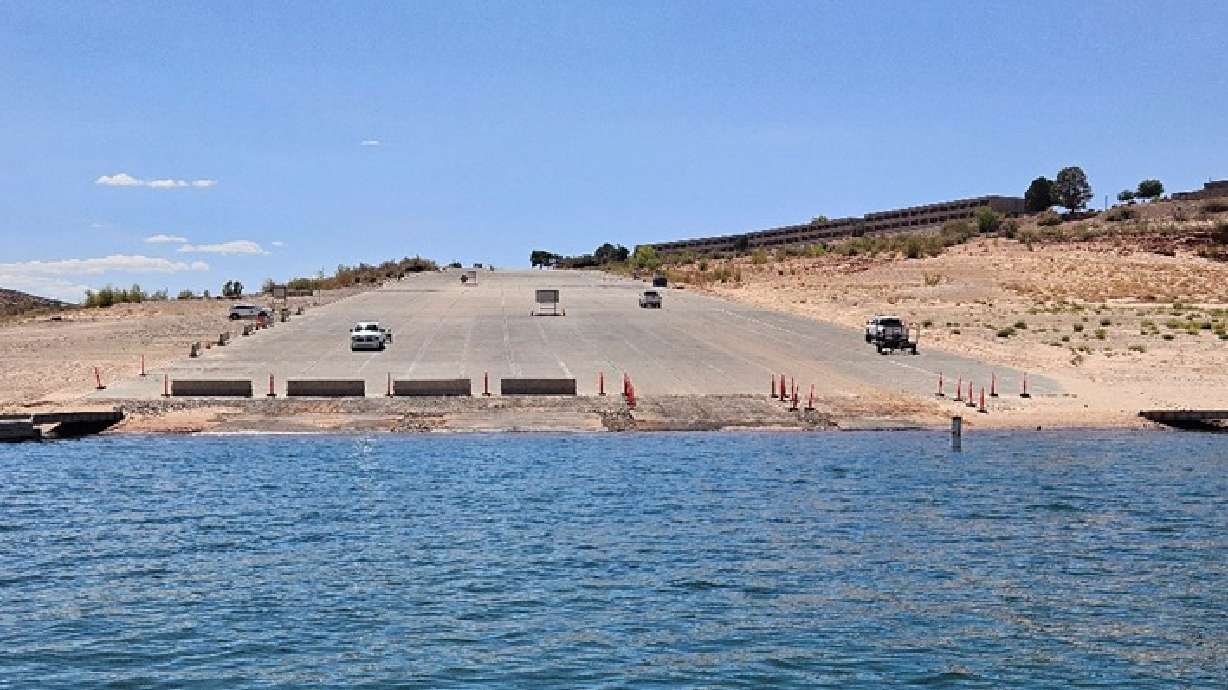 Wahweap Main Ramp at Lake Powell on Tuesday. The ramp will become inoperable on Monday, Aug. 18, according to the park officials.