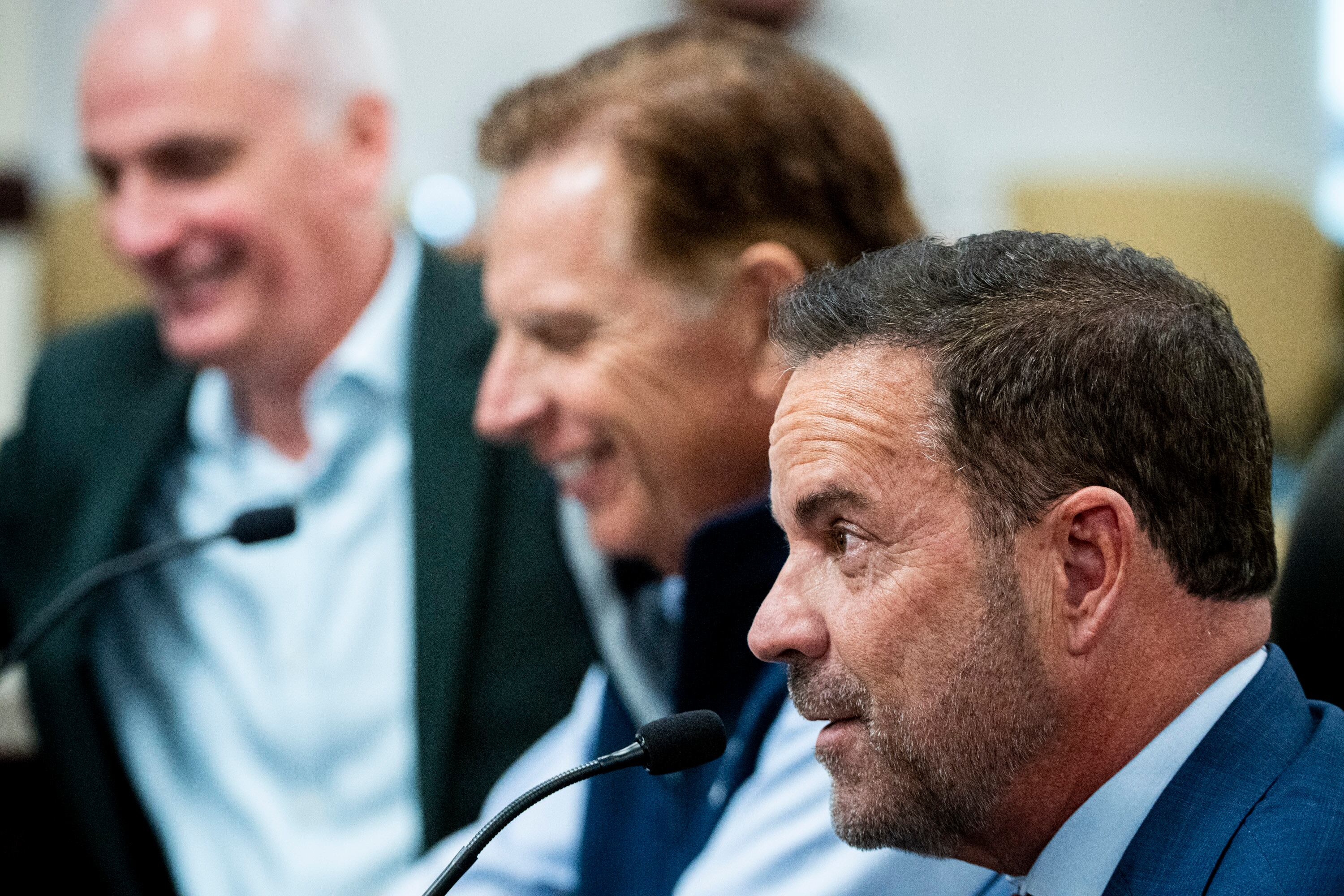 Brad Wilson speaks during a meeting at the Capitol in Salt Lake City on Thursday. The Utah State Legislature's Olympic committee heard from organizers of the 2034 Winter Games for the first time since it was awarded to the state in July 2024.