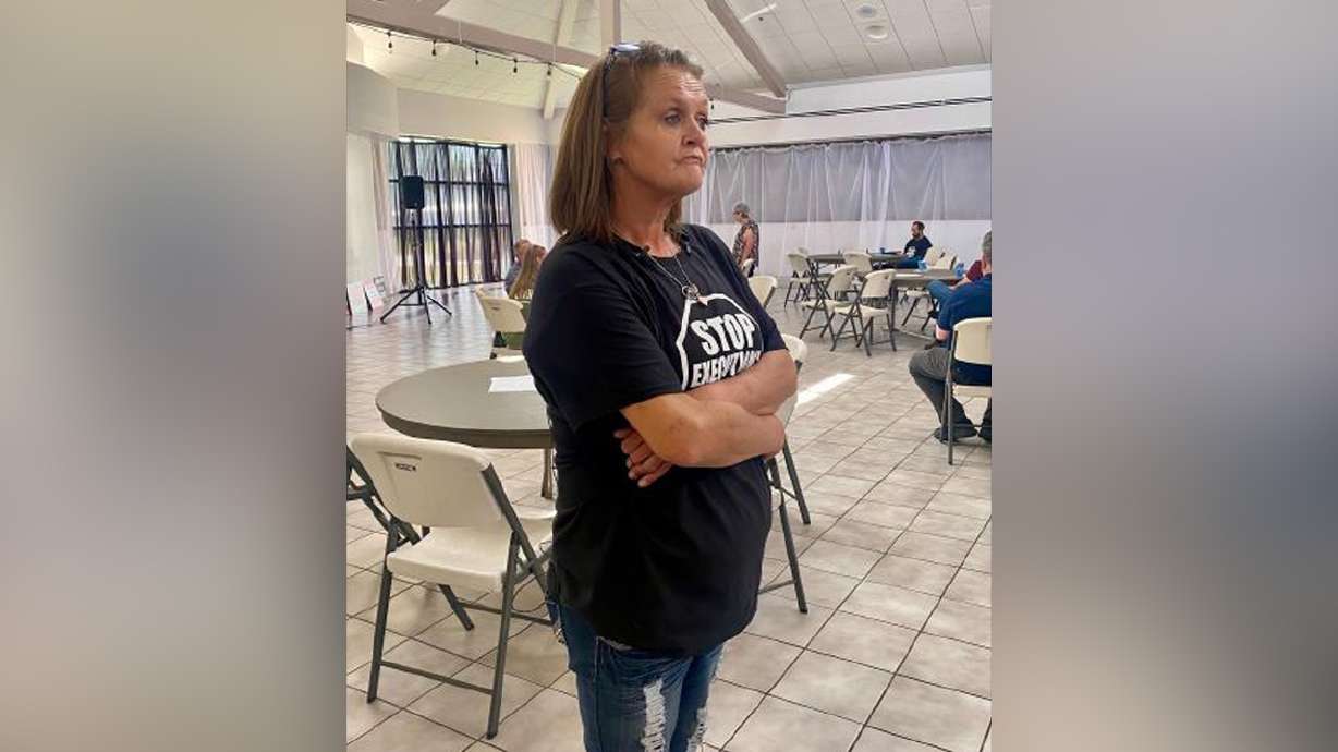 Jennifer Herron, who was placed for adoption by Maurine Hunsaker, spoke out Sunday against the death penalty and the scheduled execution of Ralph Leroy Menzies. Menzies was convicted of murdering Hunsaker and was sentenced to death.