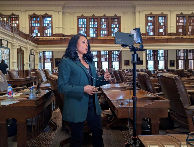 Texas lawmaker in redistricting fight spends night in Capitol to avoid police monitor