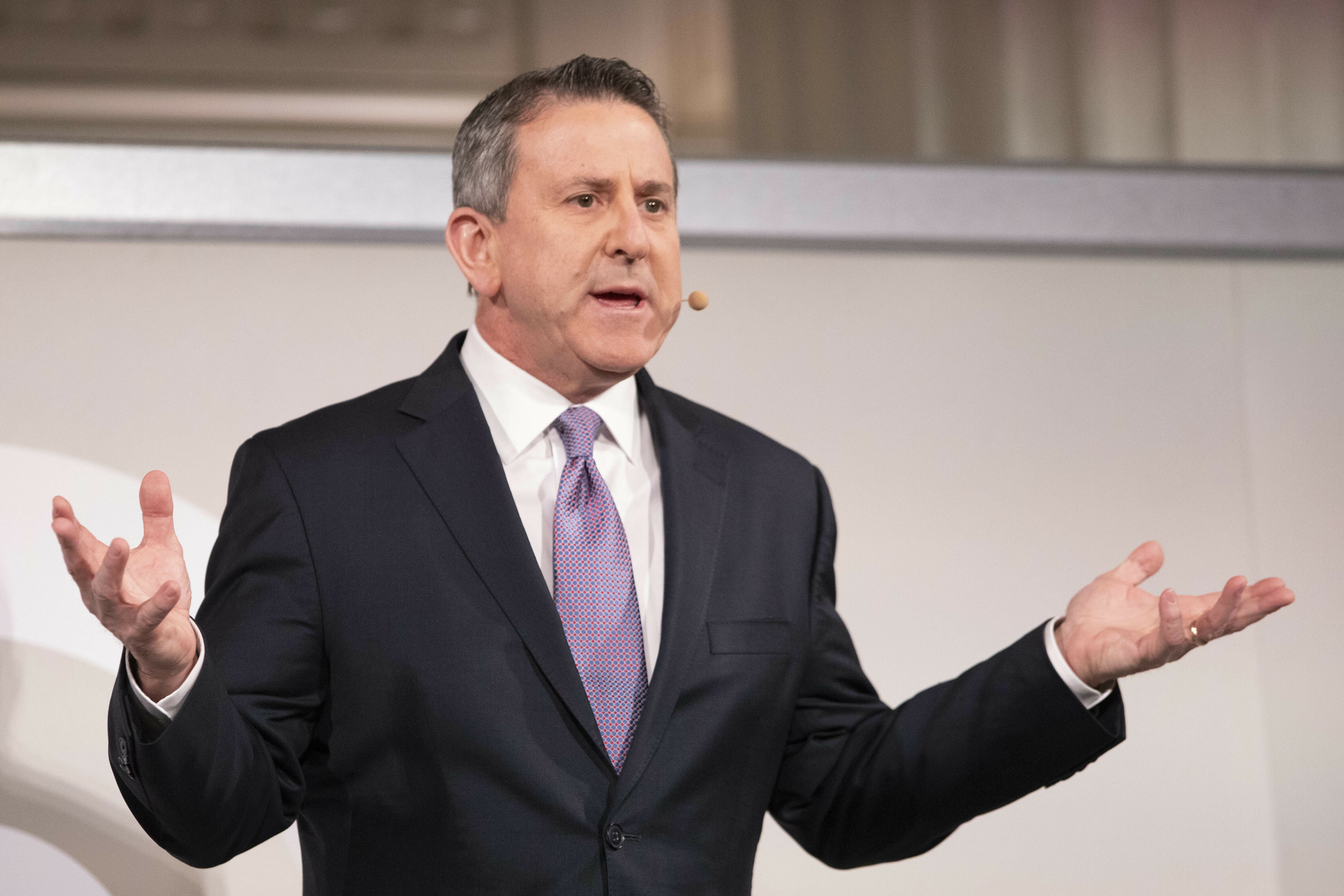Brian Cornell, chairman of the board and CEO of Target, speaks at a financial community meeting, March 5, 2019, in New York.