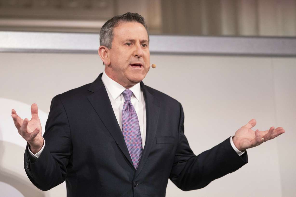 Brian Cornell, chairman of the board and CEO of Target, speaks at a financial community meeting, March 5, 2019, in New York.