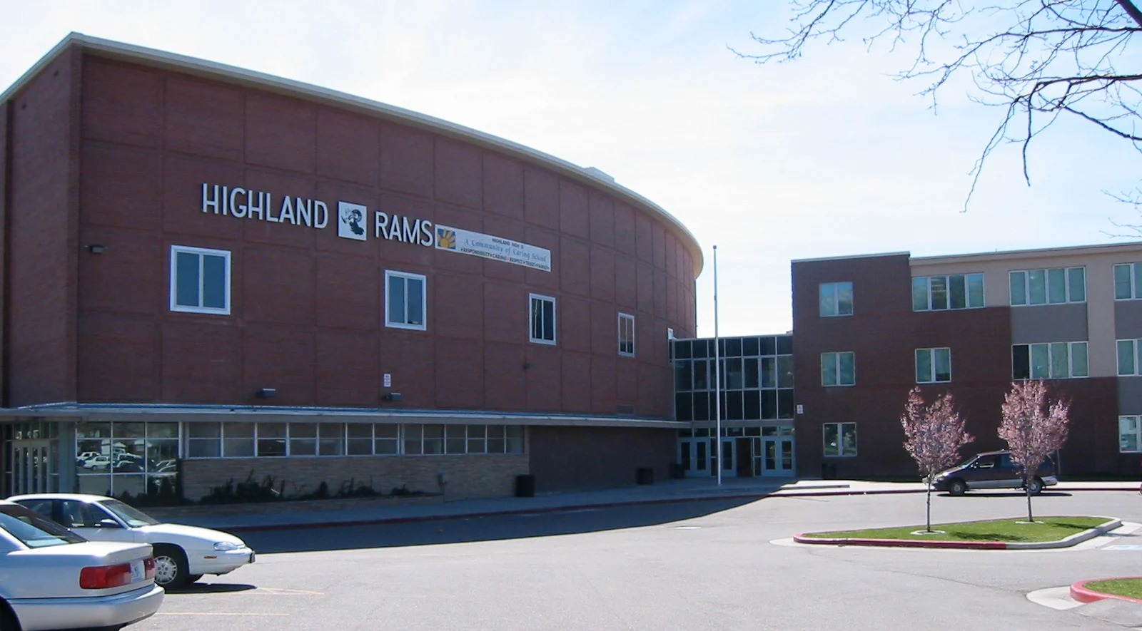 Highland High School, home of the Rams, was built at 2166 S 1700 East in Salt Lake City and is in the process of being renovated.
